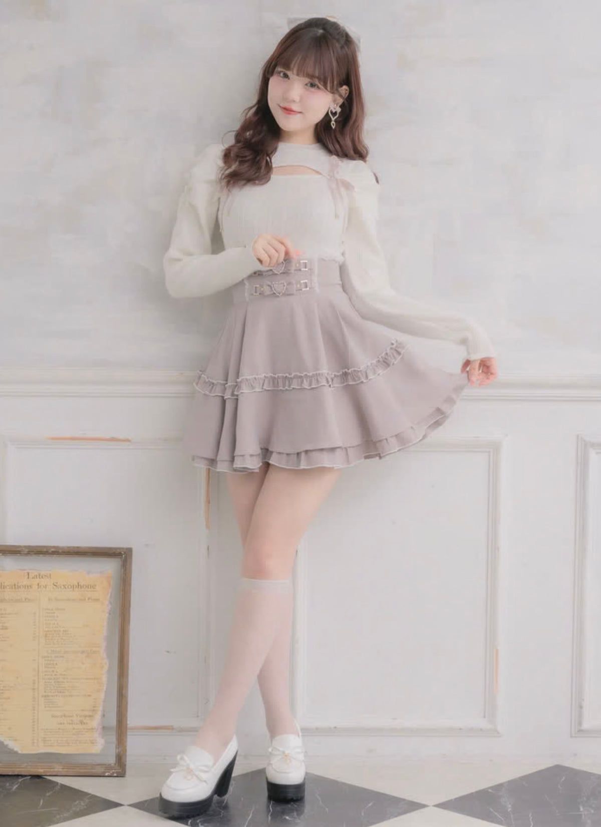 Rojita ROJITA belt ribbon design skirt