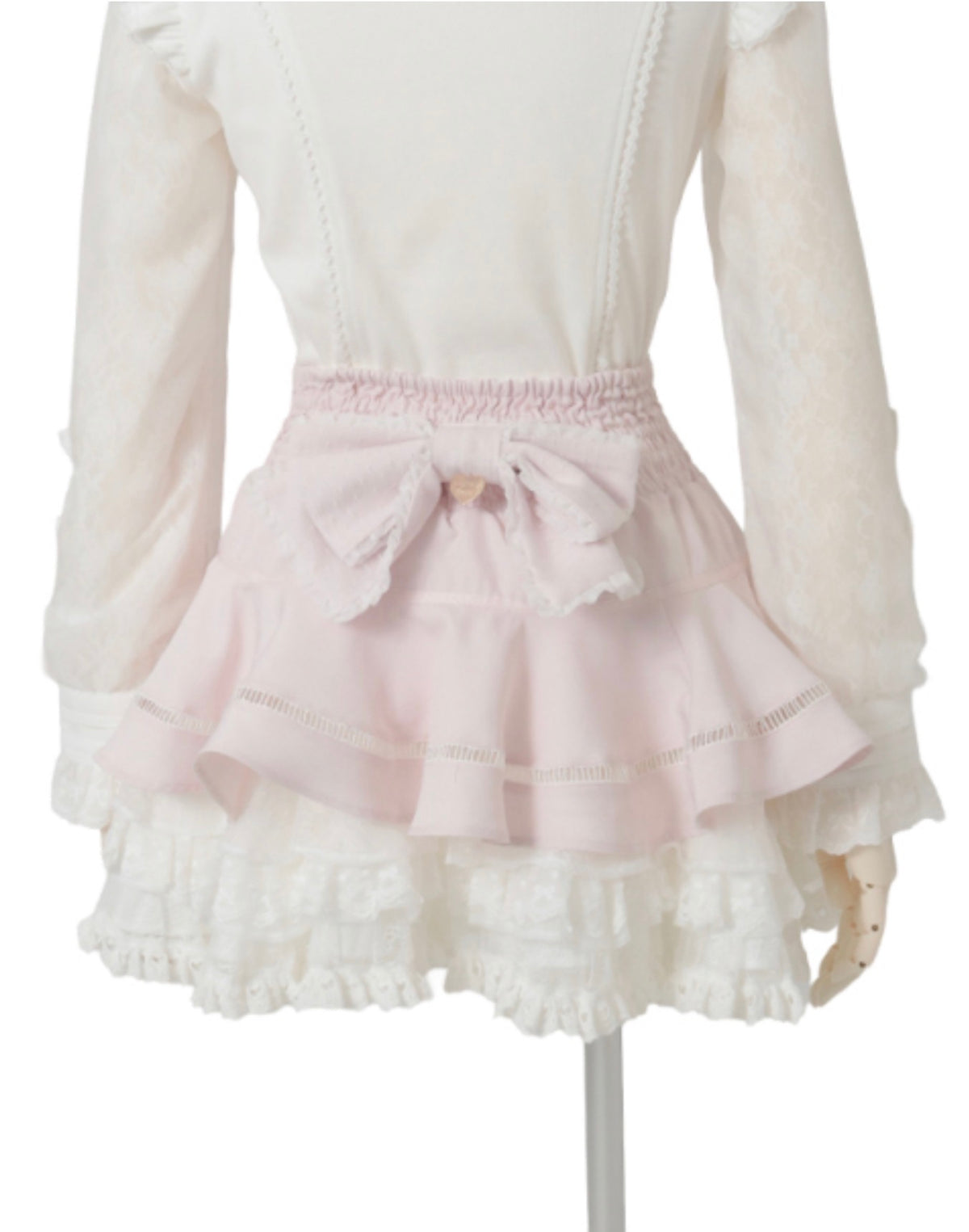 LizLisa Lace Tiered Apron-Style Skirt-Pants