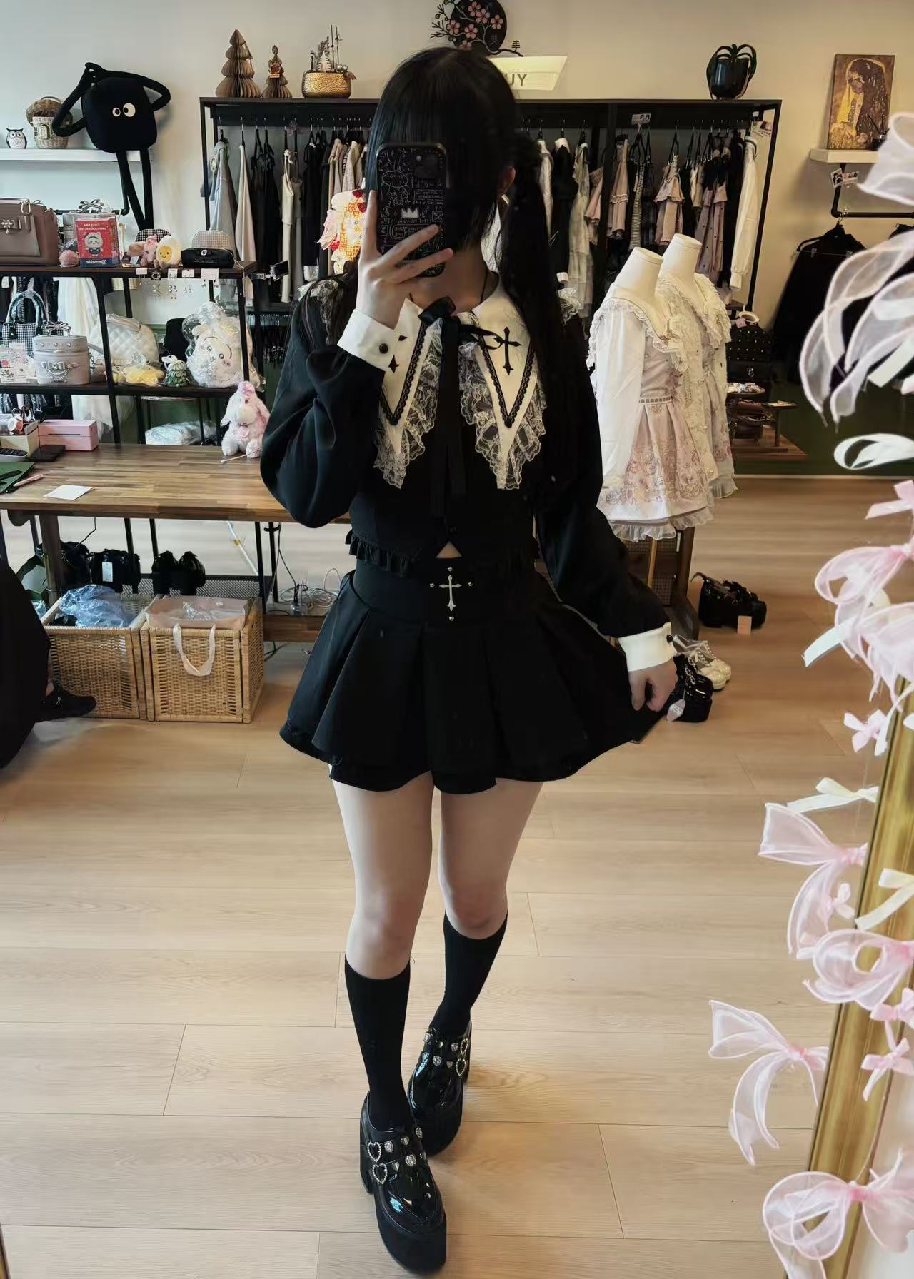 MA*RS Cross Embroidered Short-Length Set