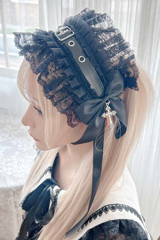 MA*RS Ribbon Belt Head Dress - White Size-F