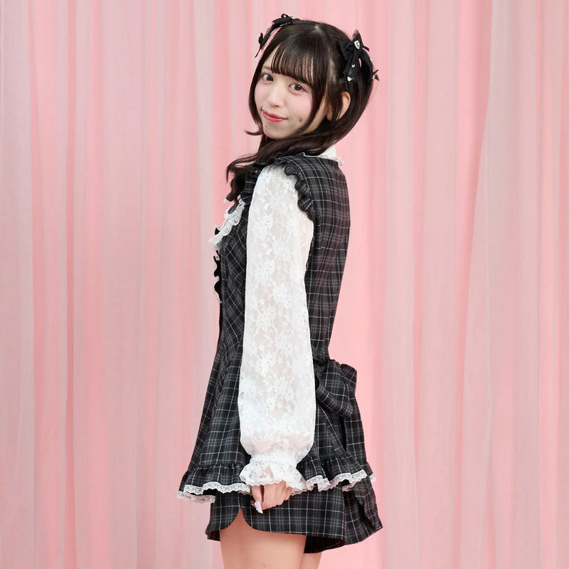 SecretHoney Hem frill lace yoke setup