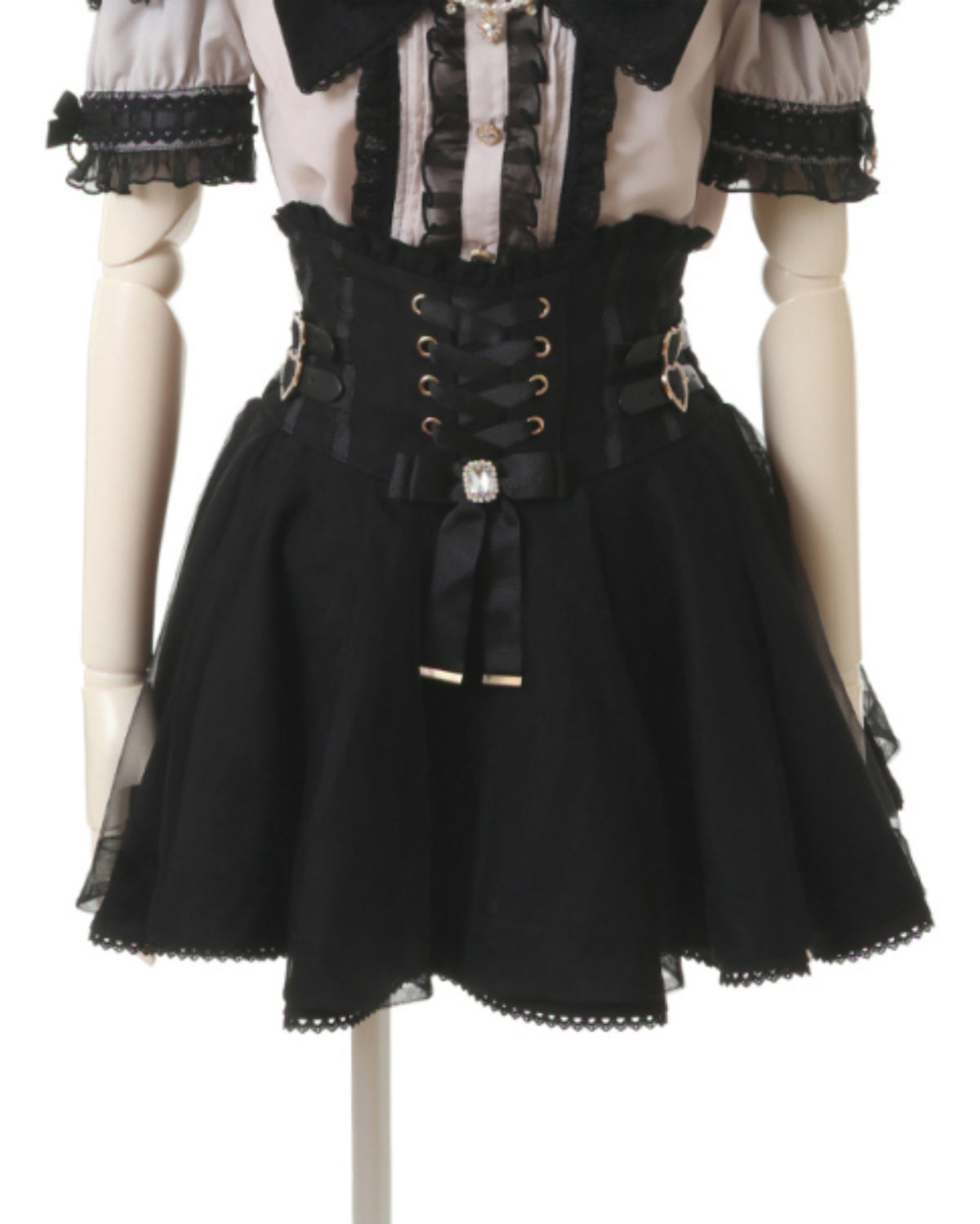 LizLisa Lace-Up Corset-Like Skirt-Pants