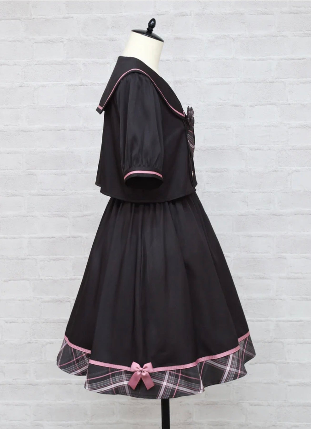 Amavel Chouchou Check Set-up style sailor dress