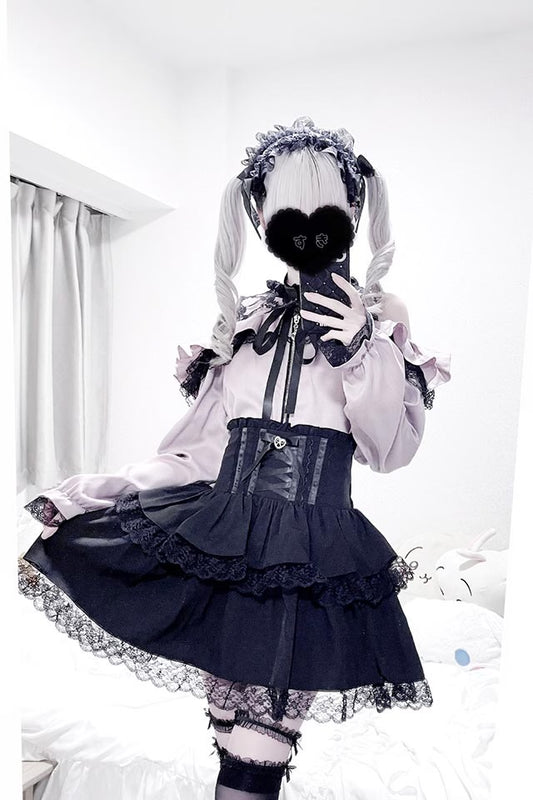 MA*RS High waist spindle volume skirt pants