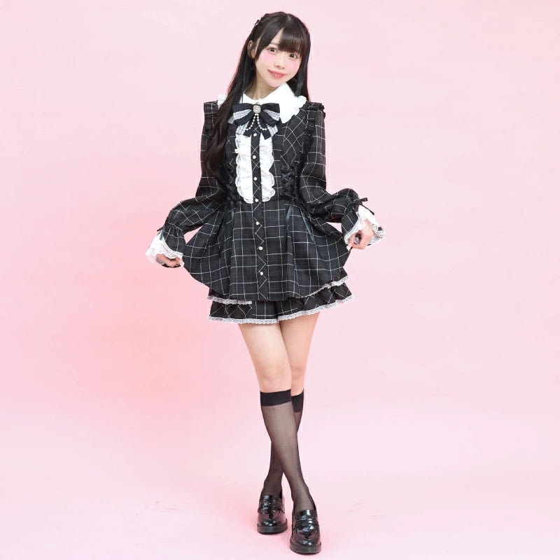 SecretHoney Side Lace-Up Tiered Sleeve Set-Up