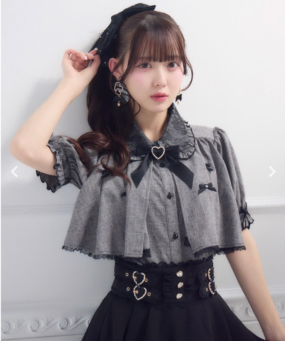 Rojita Petit Ribbon York Flare Short Sleeve Blouse