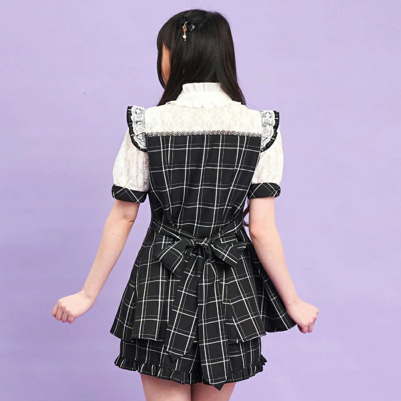 SecretHoney Sleeve Lace & Bolero Style Short Sleeve Set Up