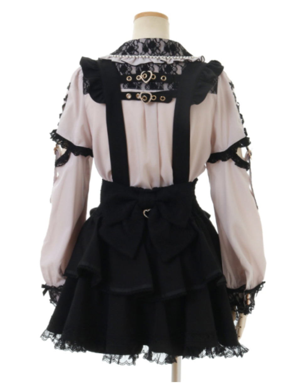 LizLisa Suspender Tiered Skirt-Pants