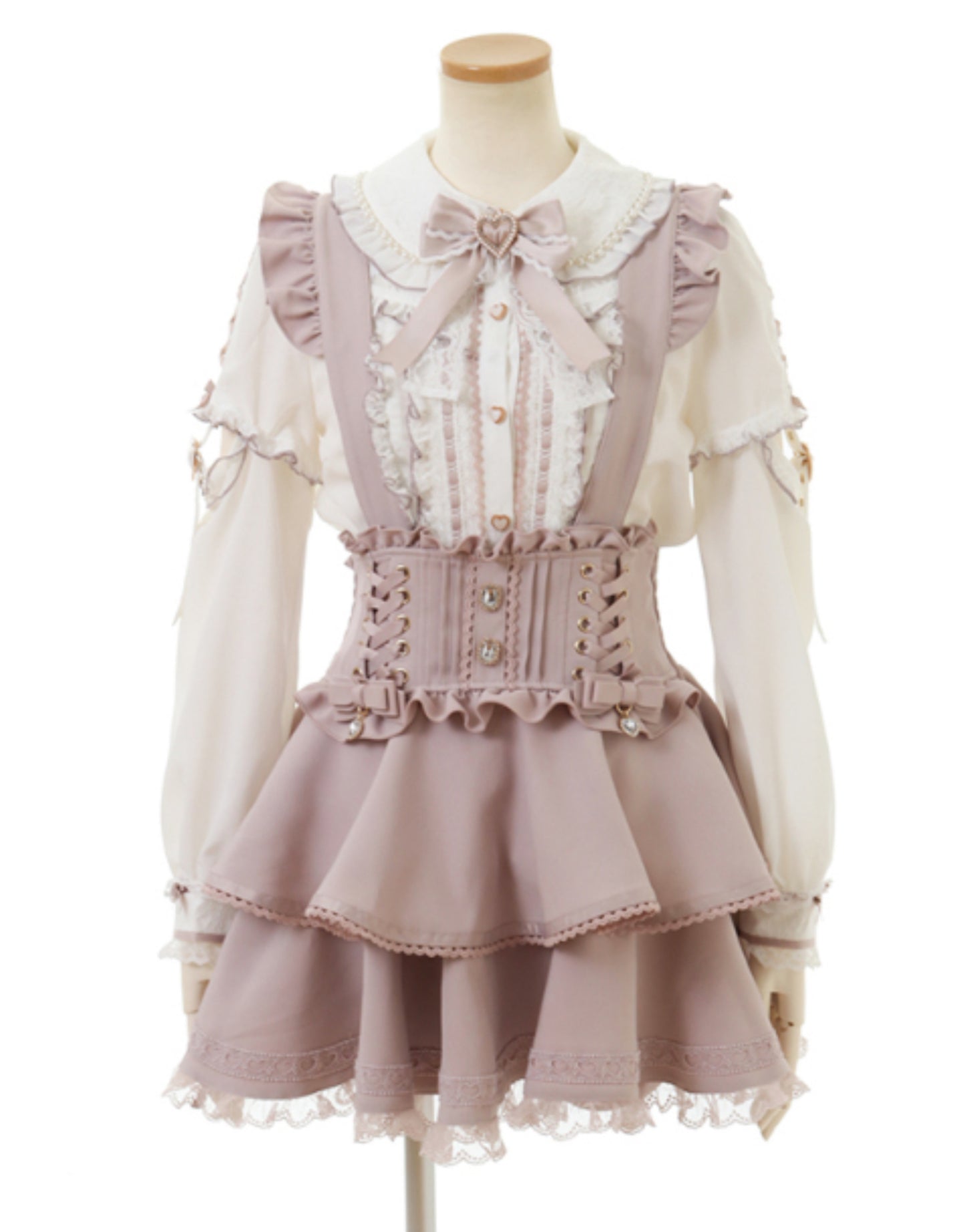 LizLisa Suspender Tiered Skirt-Pants