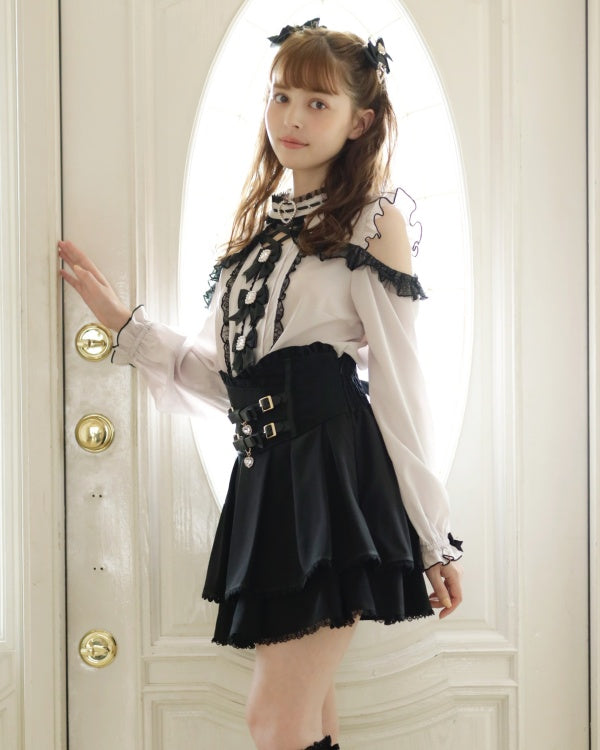 LizLisa Double Ribbon Belt Skirt-Pants