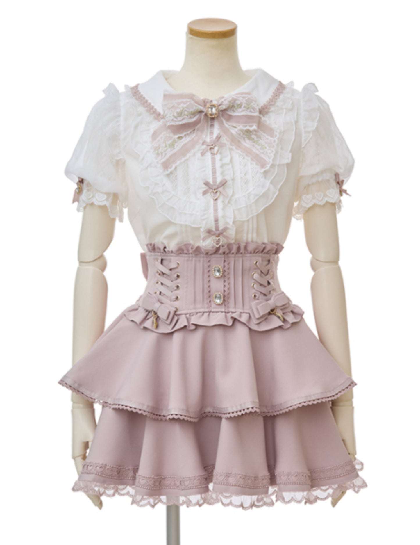 LizLisa Ribbon Lace Collar Blouse