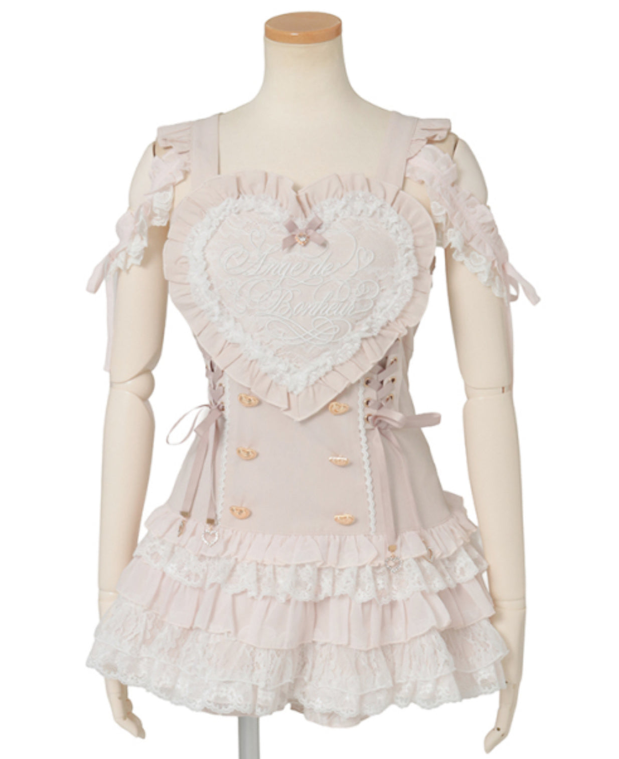 LizLisa Heart Apron Jumper-Skirt Set-up