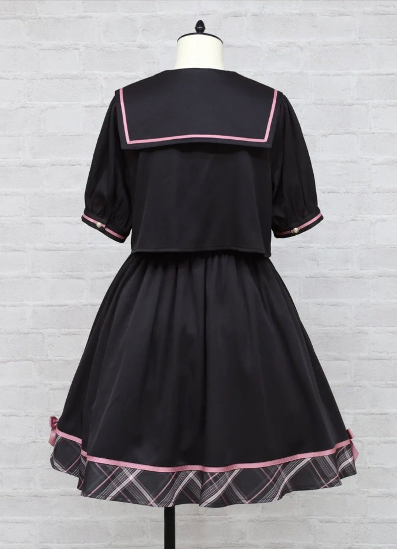 Amavel Chouchou Check Set-up style sailor dress