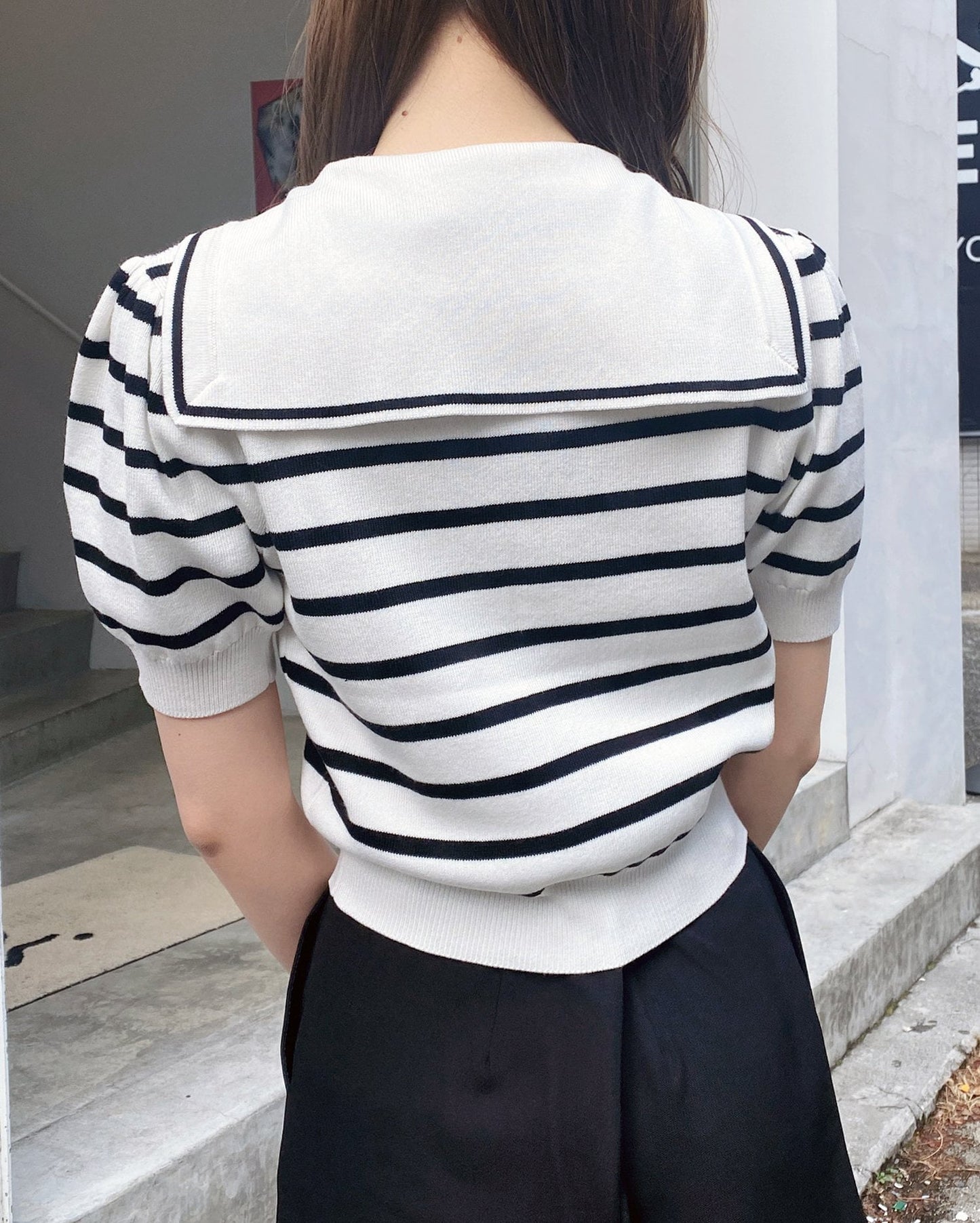 INGNI Sailor color scheme knit cardigan