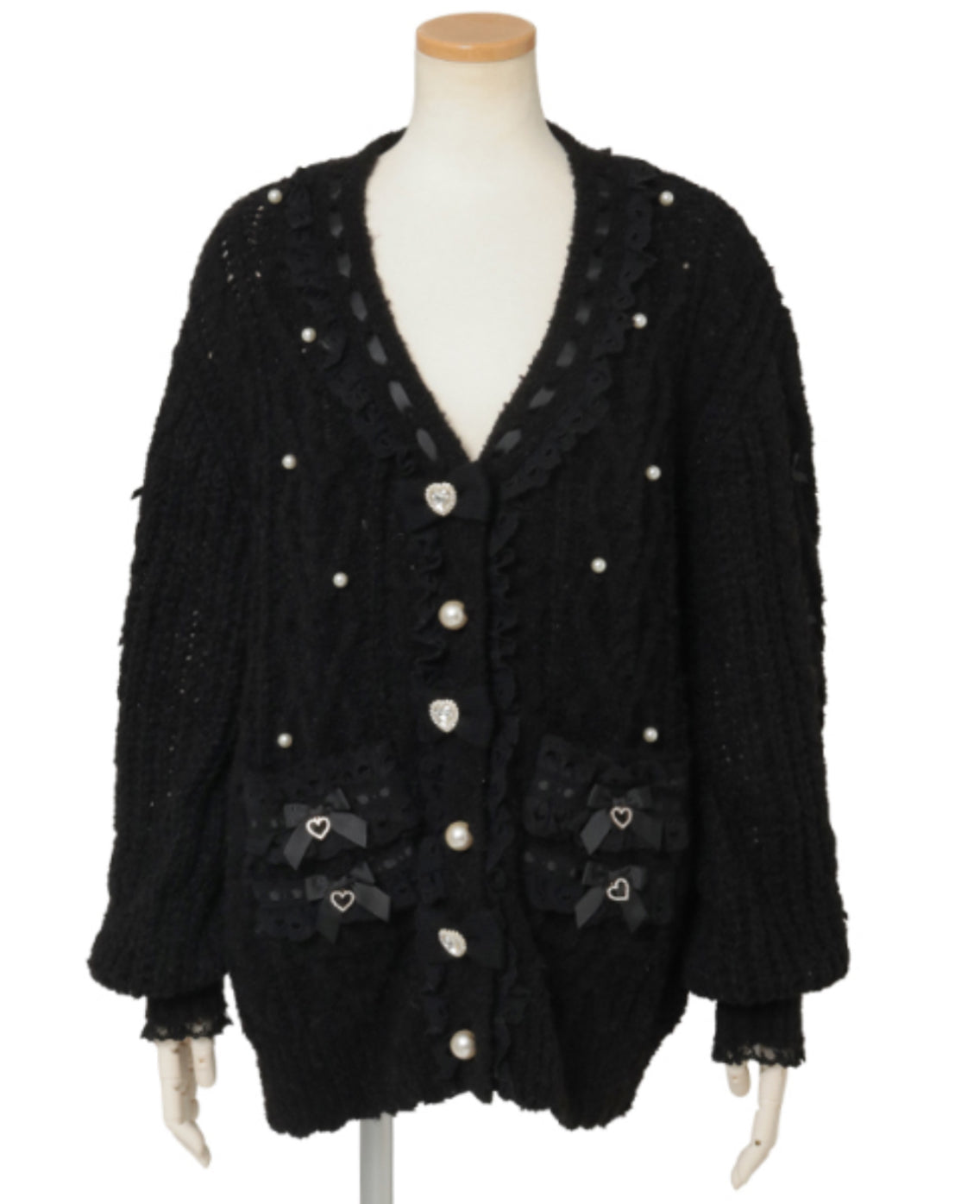 LizLisa Ladder-Through Many Ribbon Cardigan