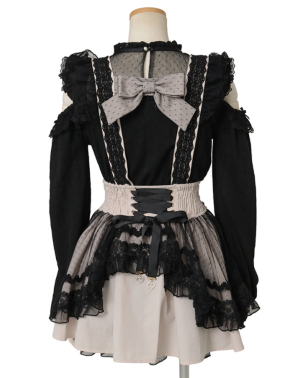 LizLisa Skirt with maid-like suspenders
