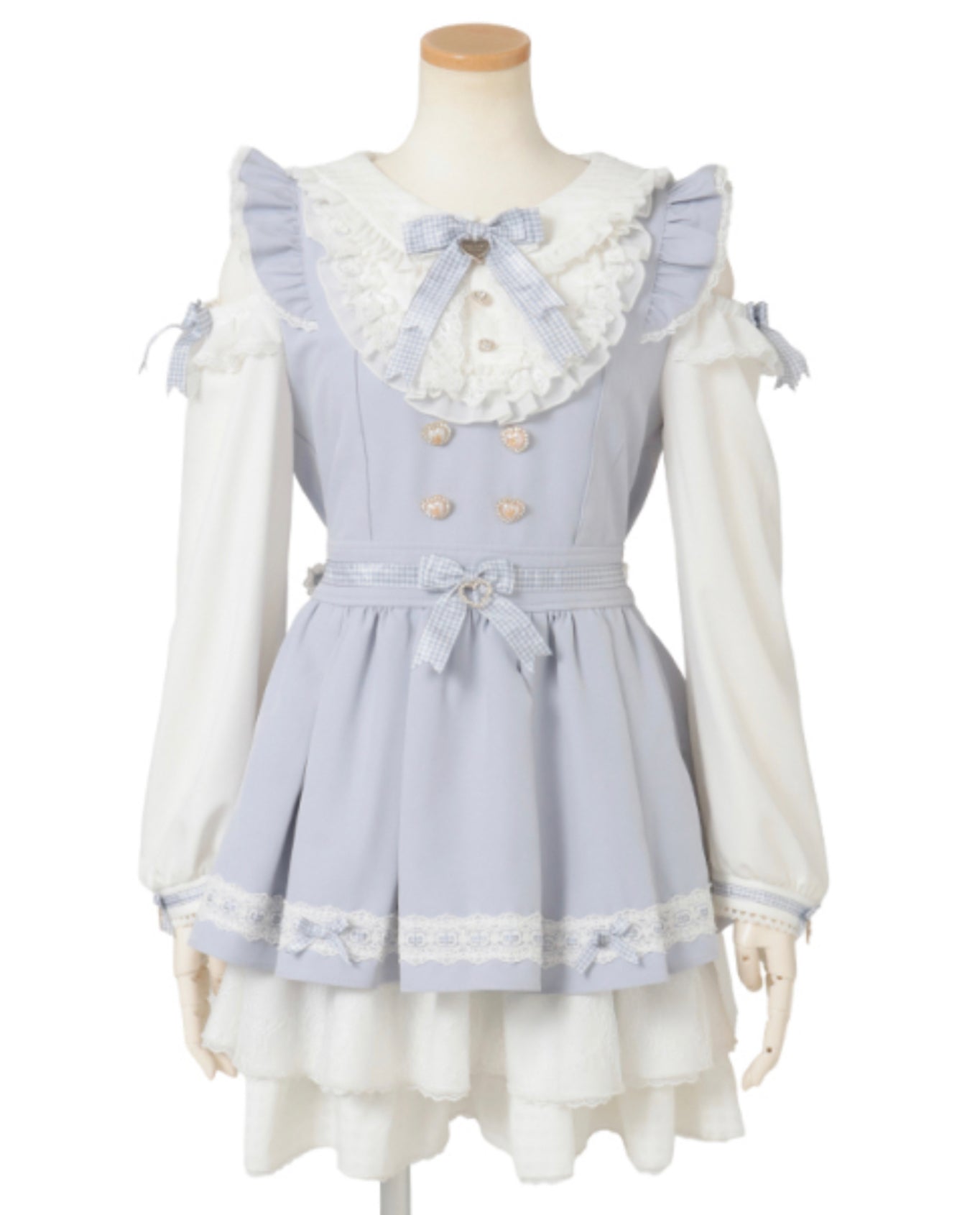 LizLisa Off-Shoulder Yoke Frill One-piece