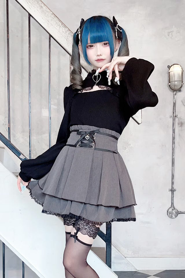 MA*RS Front spindle skirt pants