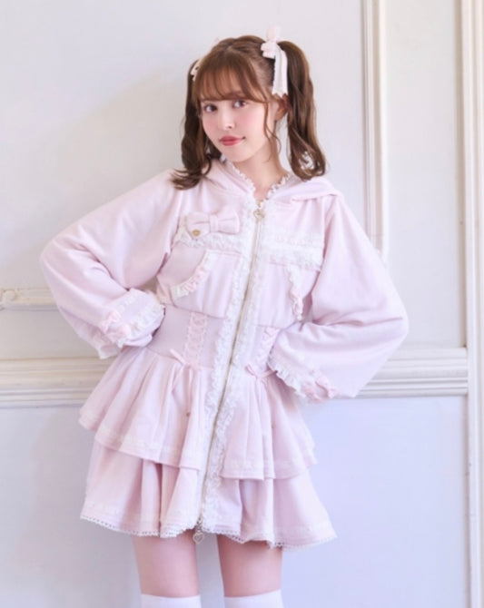 LizLisa Hooded Double-Tiered One-piece