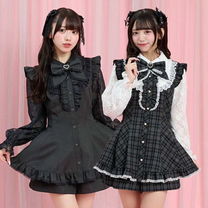 SecretHoney Hem frill lace yoke setup