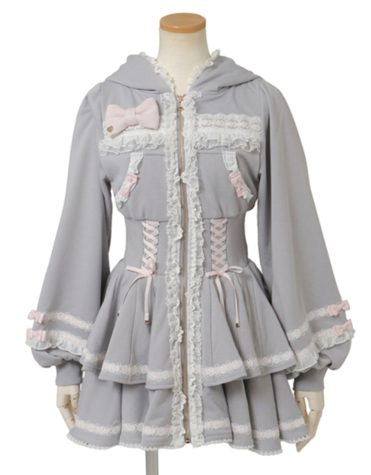 LizLisa Hooded Double-Tiered One-piece