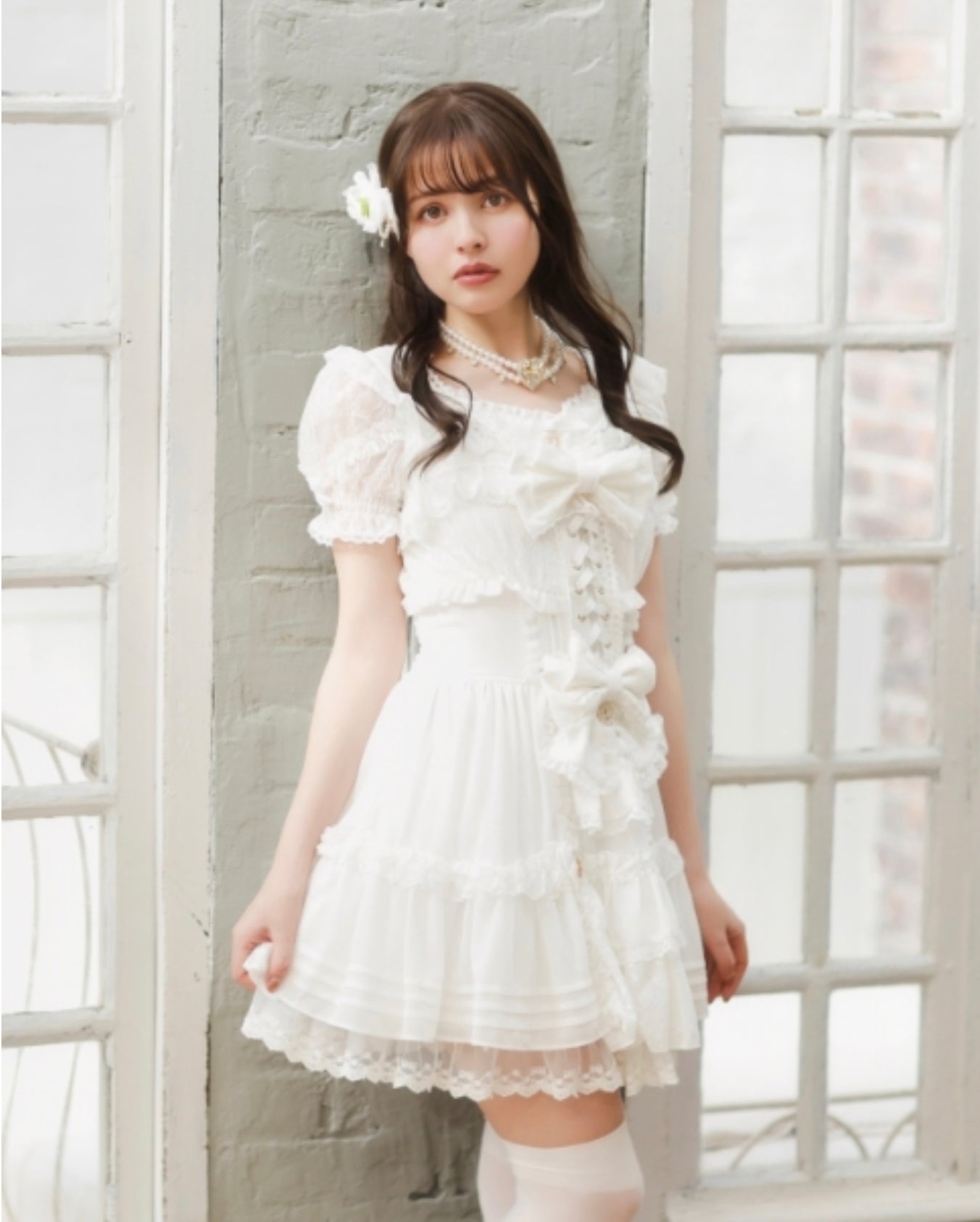 LizLisa Front Tiered Chiffon Dress