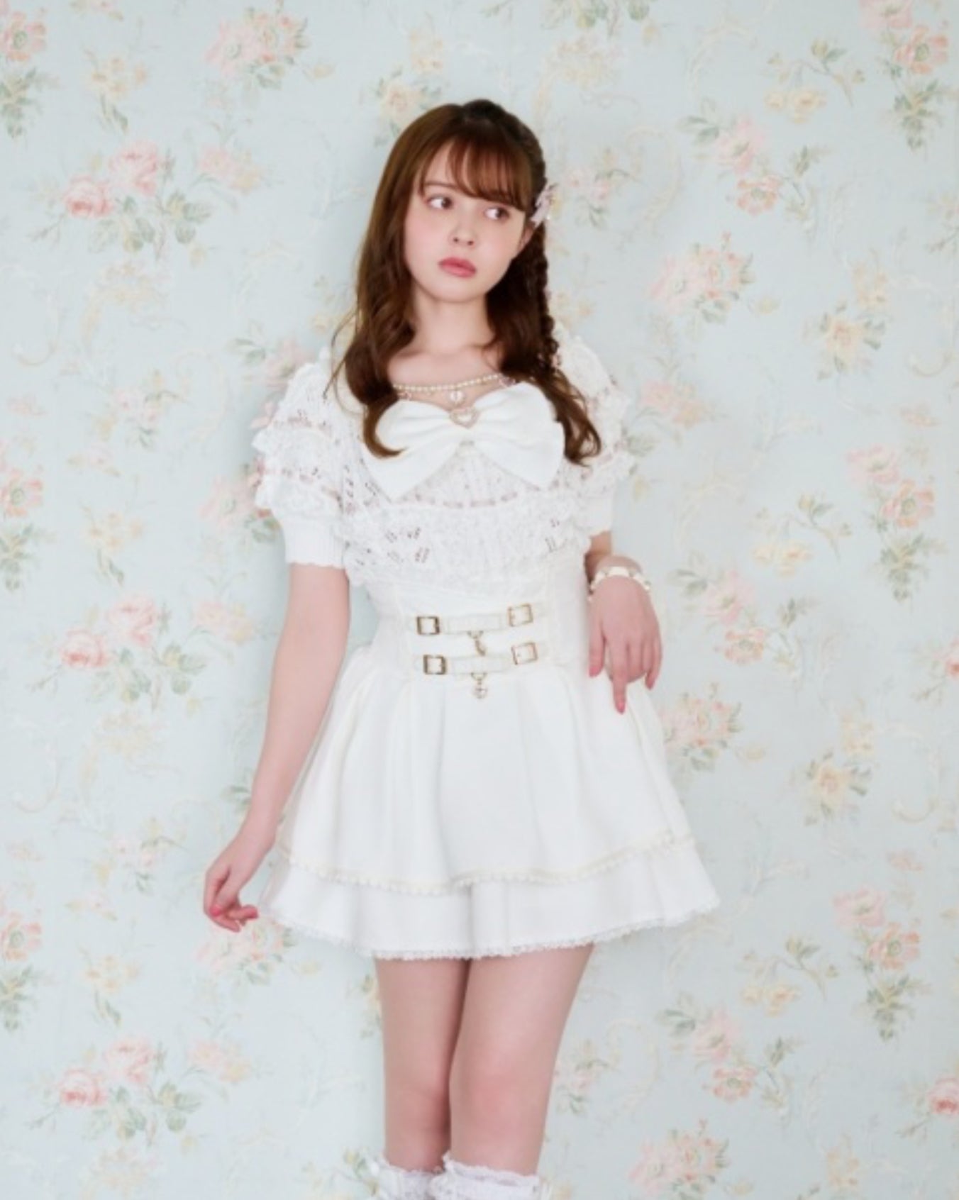 LizLisa Double Ribbon Belt Skirt-Pants