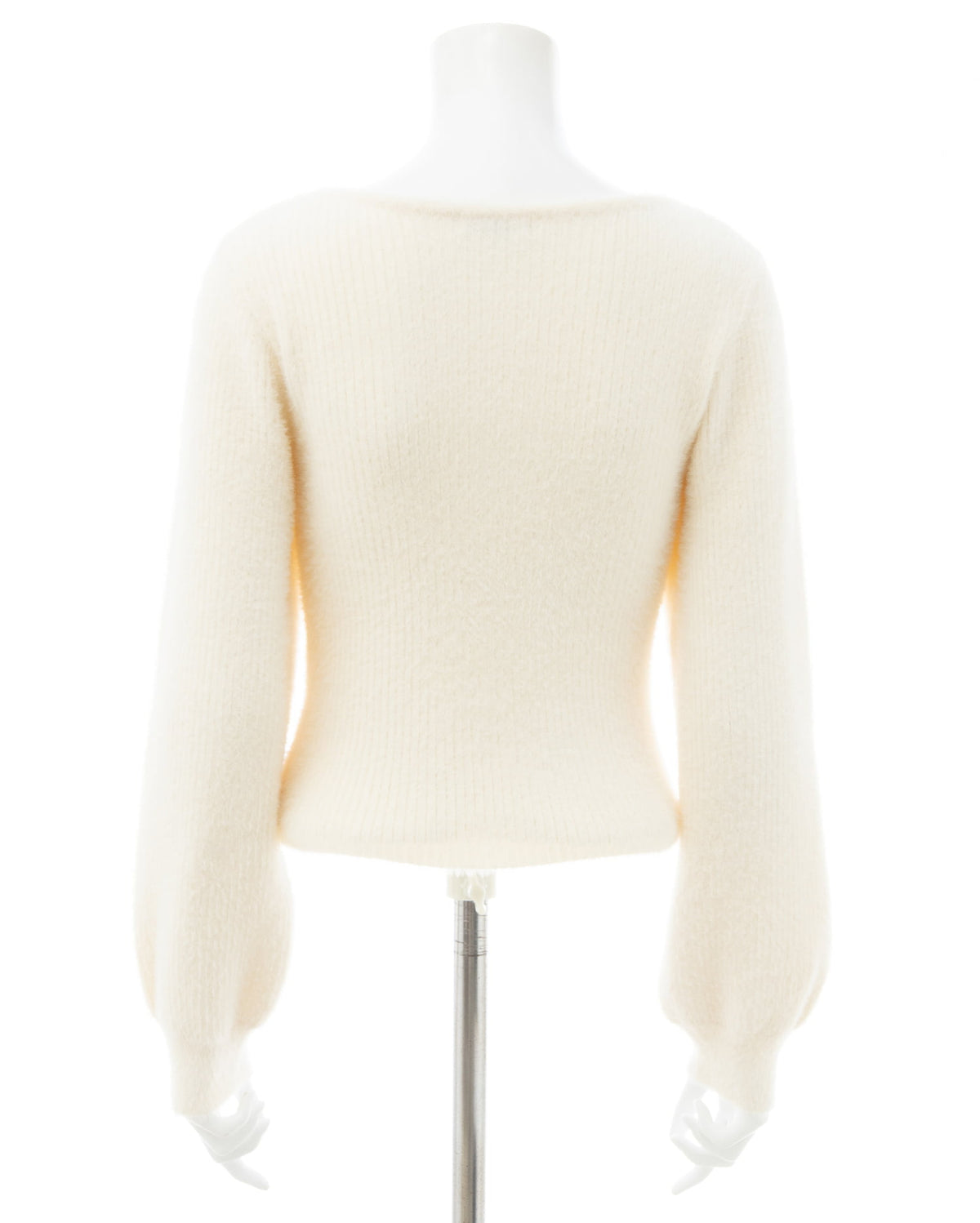 INGNI Feather ribbed décollete open ribbon knit