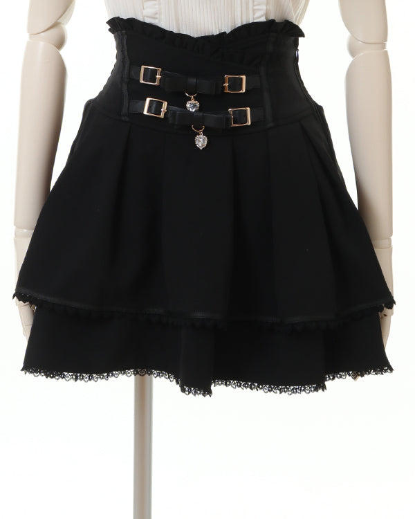 LizLisa Double Ribbon Belt Skirt-Pants