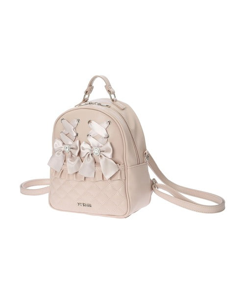NOÉMIE Lace-up quilted backpack