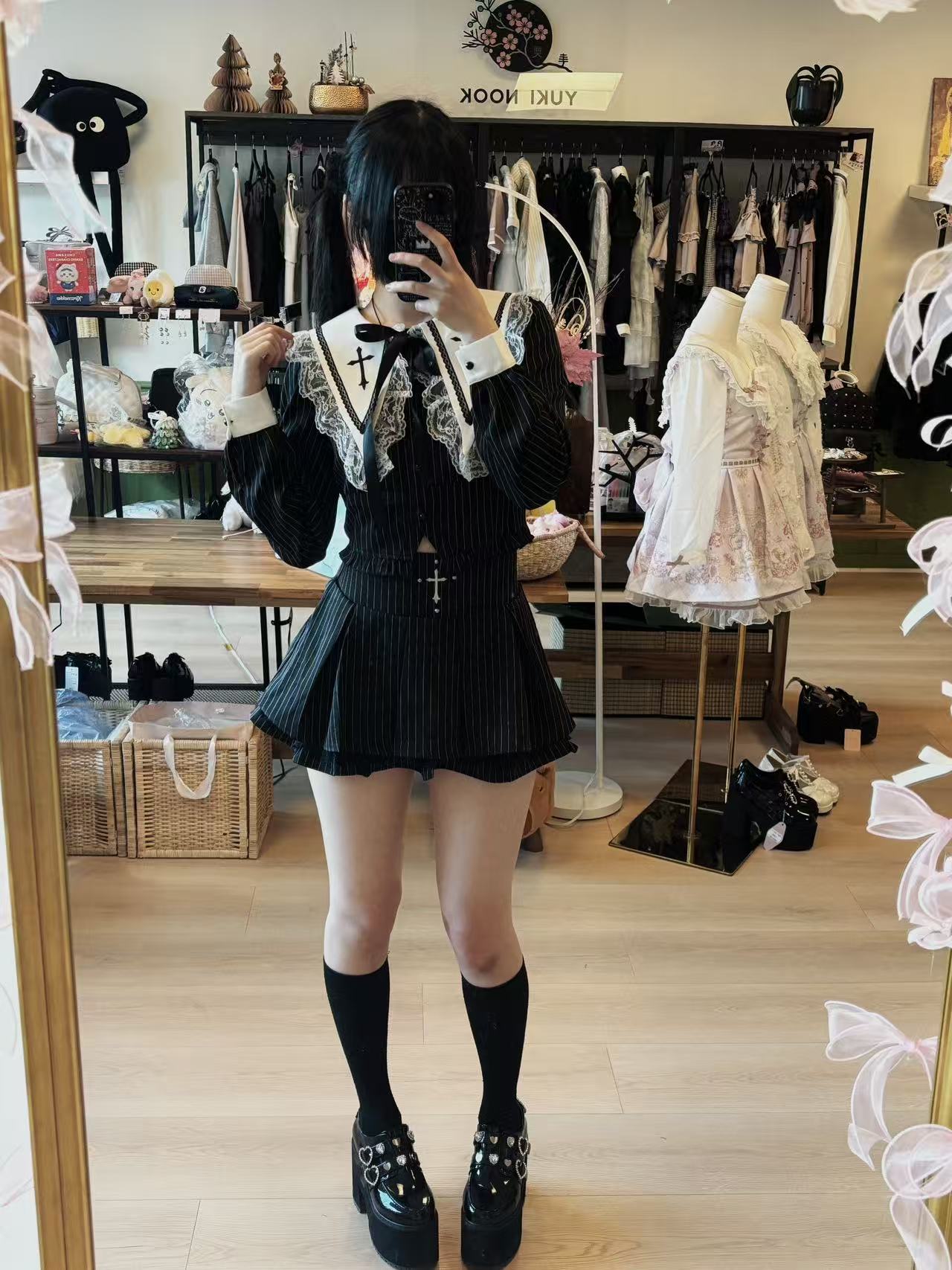 MA*RS Cross Embroidered Short-Length Set