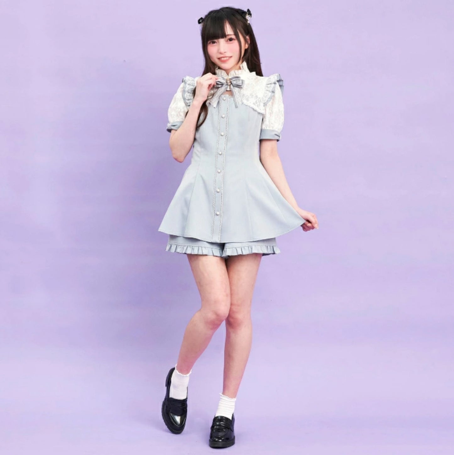 SecretHoney Sleeve Lace & Bolero Style Short Sleeve Set Up