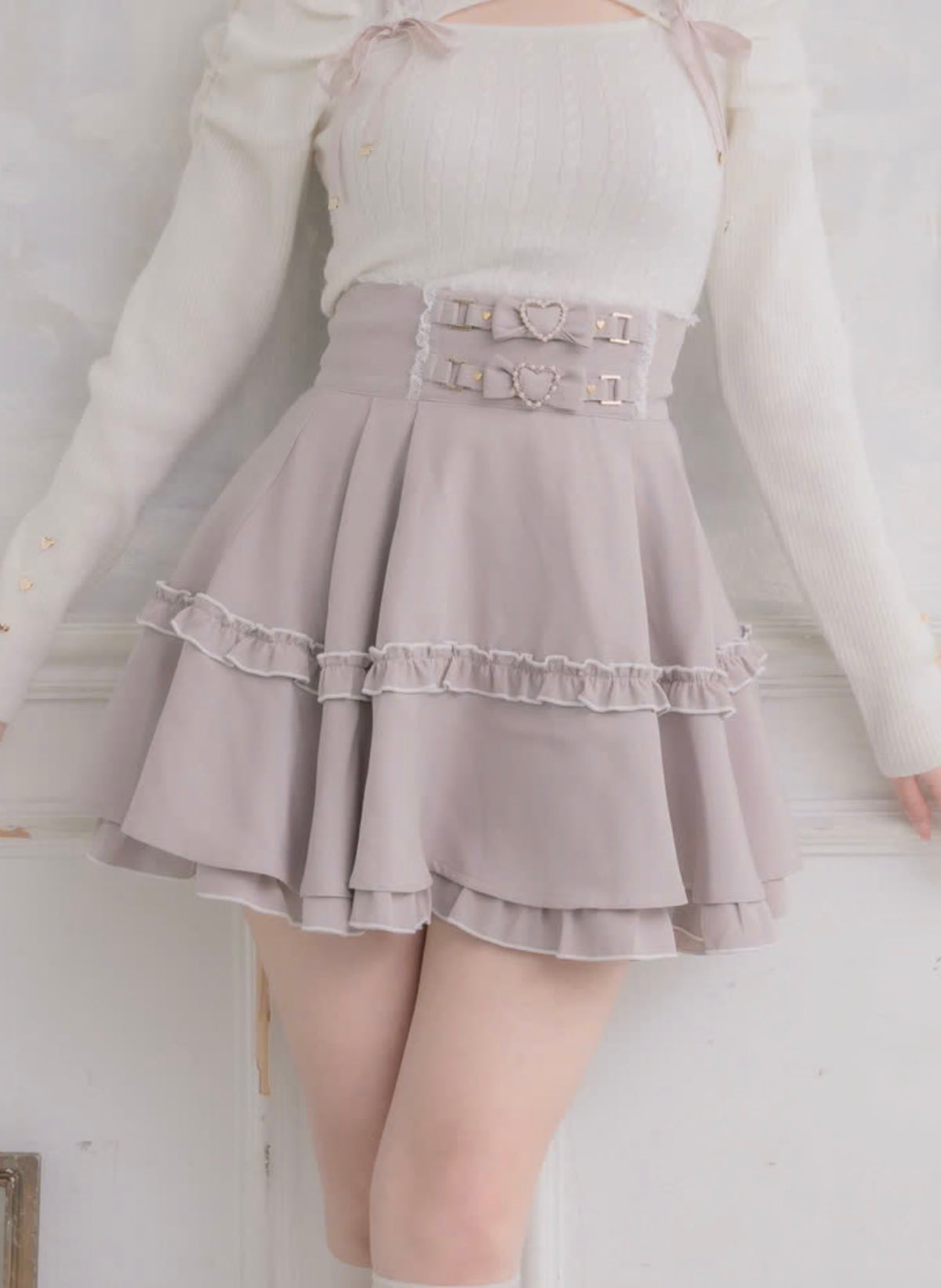 Rojita ROJITA belt ribbon design skirt