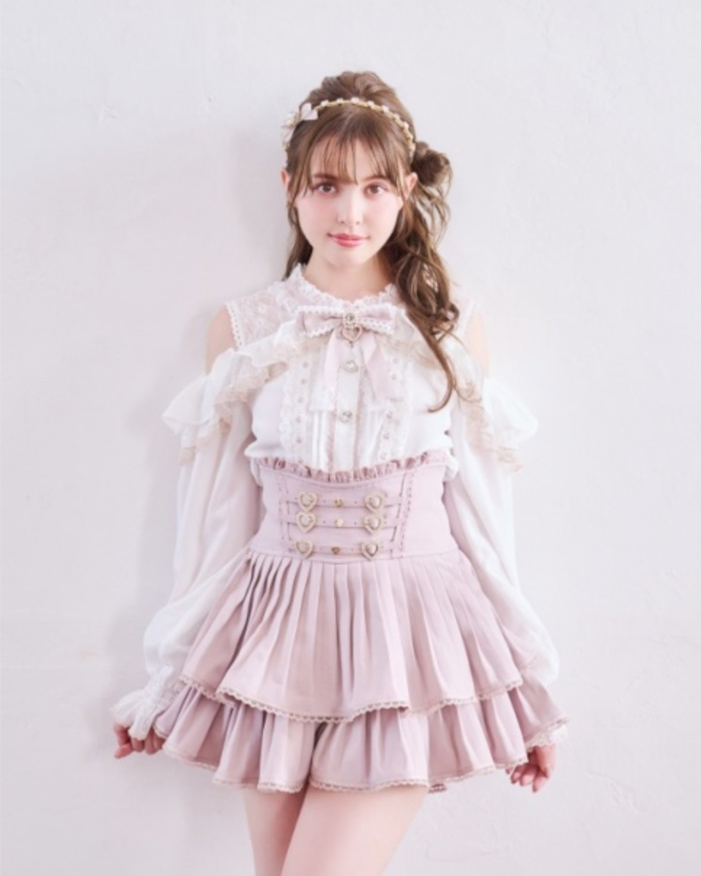 LizLisa Open Shoulder Frill Blouse