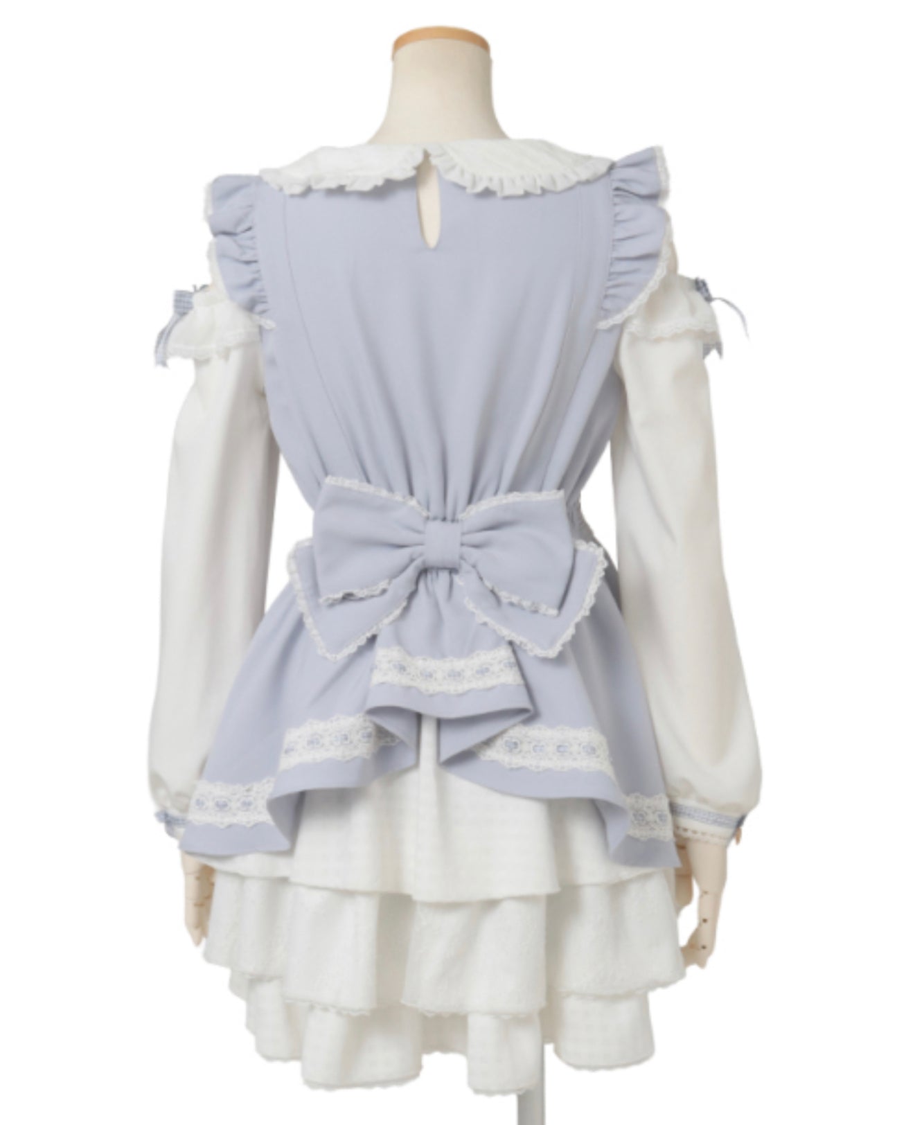 LizLisa Off-Shoulder Yoke Frill One-piece