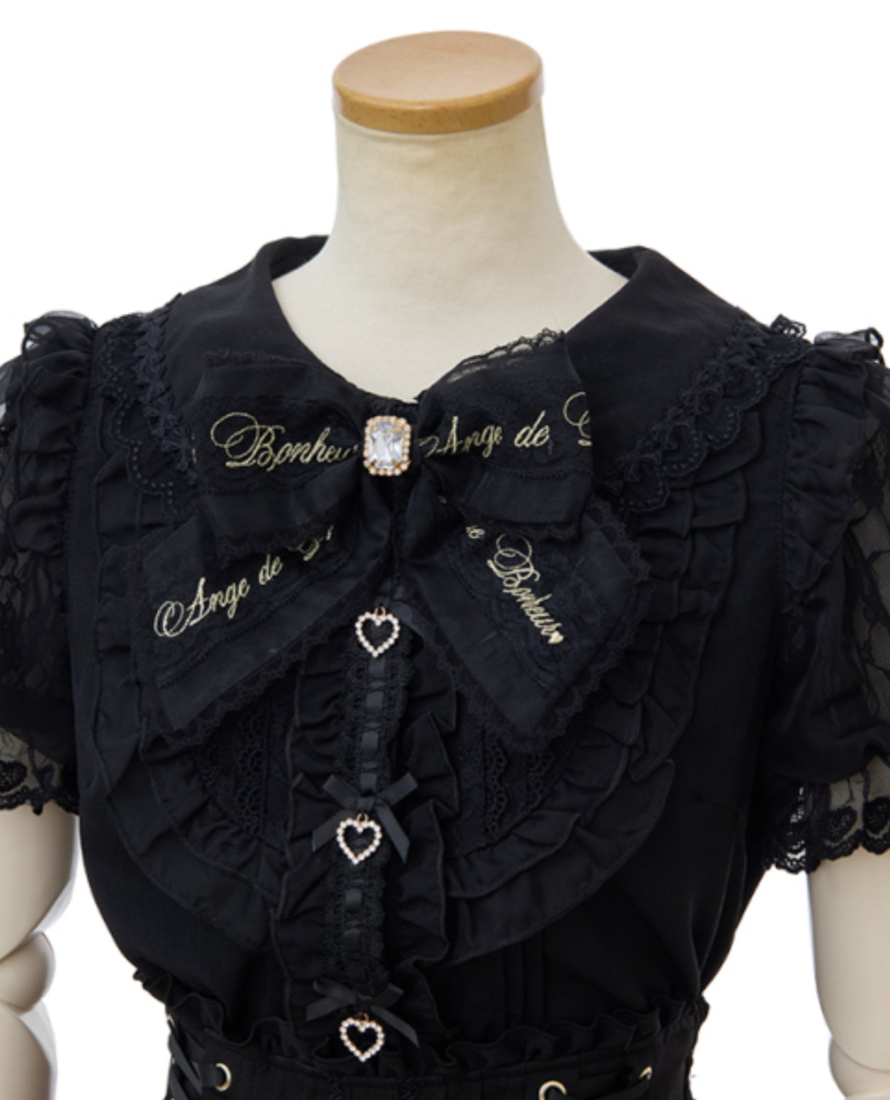 LizLisa Ribbon Lace Collar Blouse