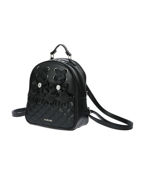 NOÉMIE Lace-up quilted backpack