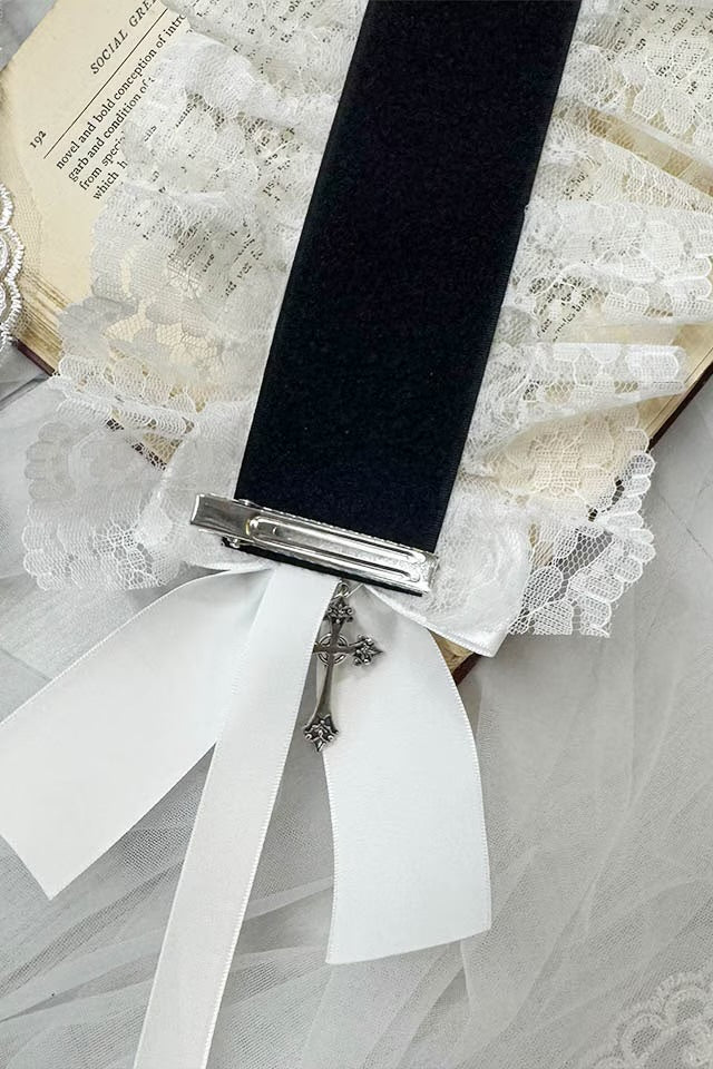 MA*RS Ribbon Belt Head Dress - White Size-F