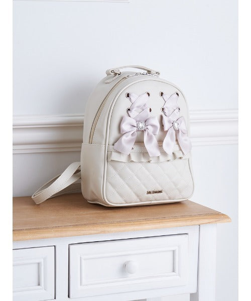 NOÉMIE Lace-up quilted backpack