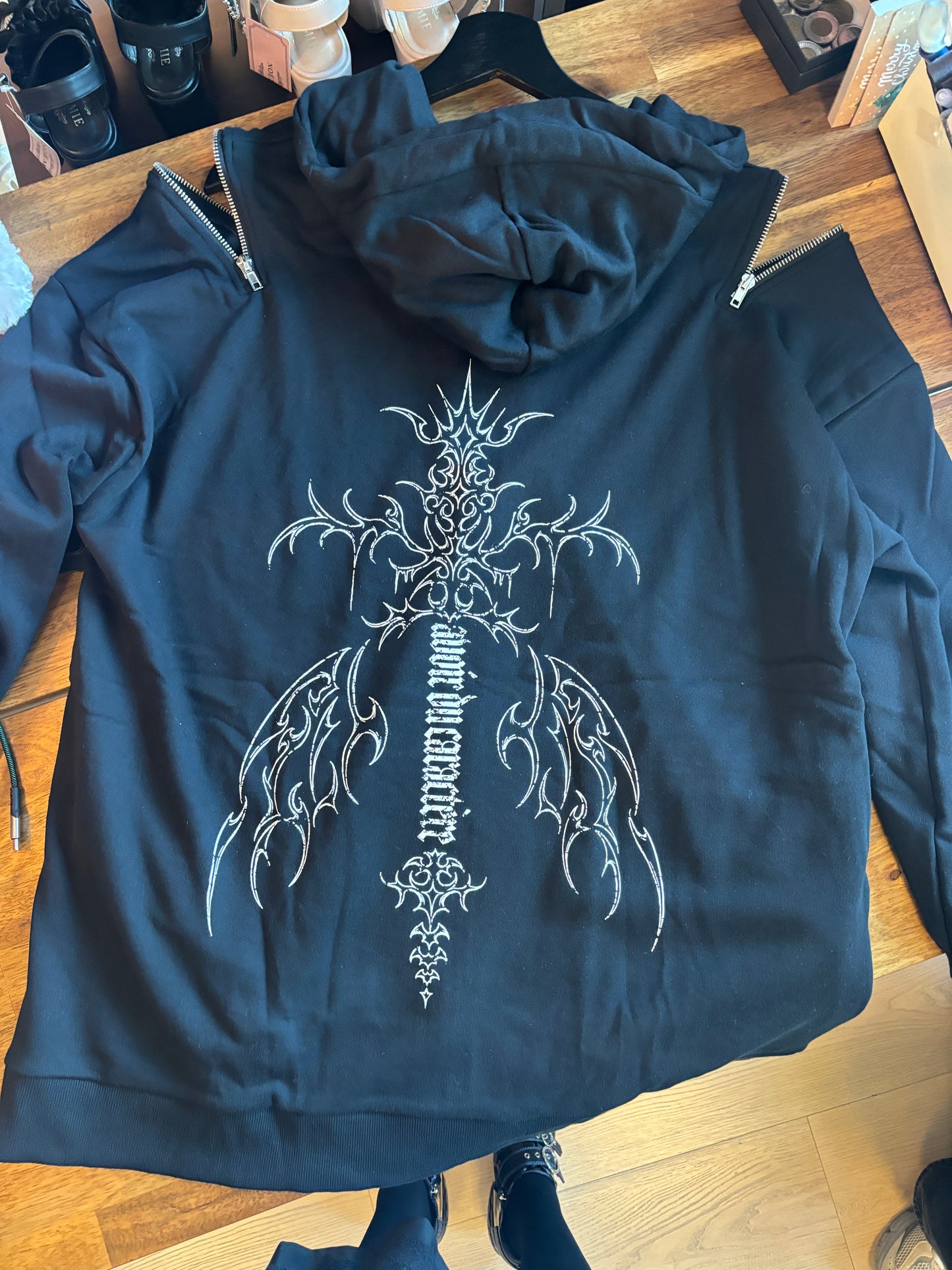 NOÉMIE Cross designed oversized jacket hoodie