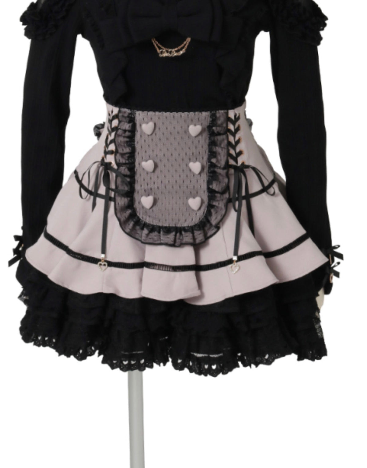 LizLisa Lace Tiered Apron-Style Skirt-Pants