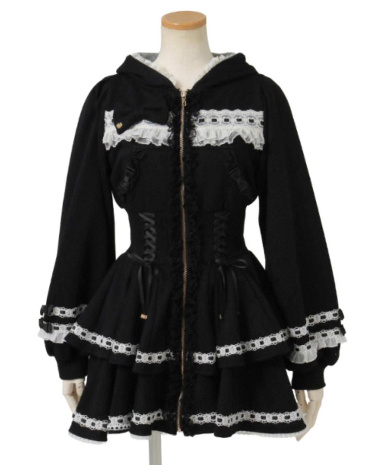 LizLisa Hooded Double-Tiered One-piece