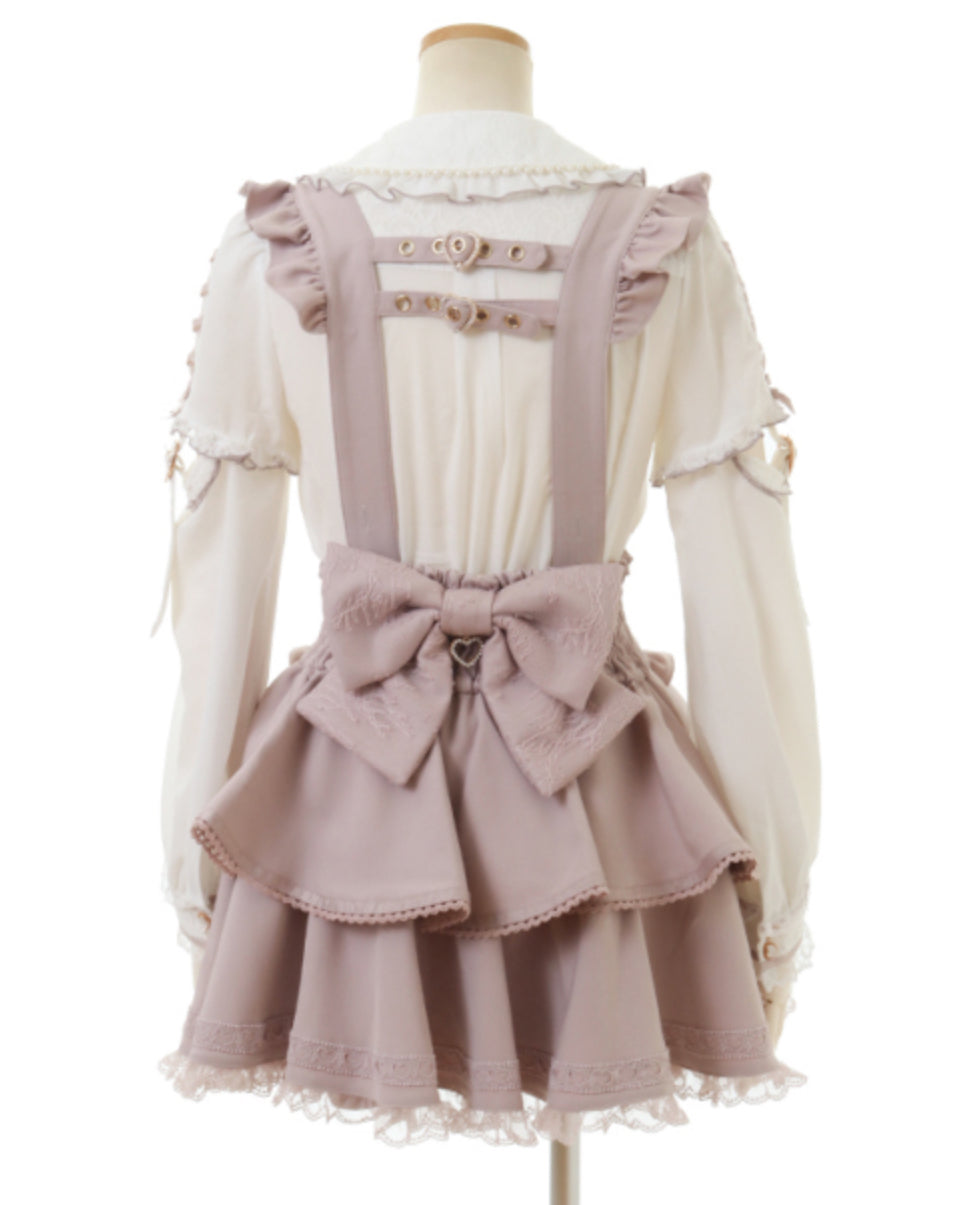 LizLisa Suspender Tiered Skirt-Pants
