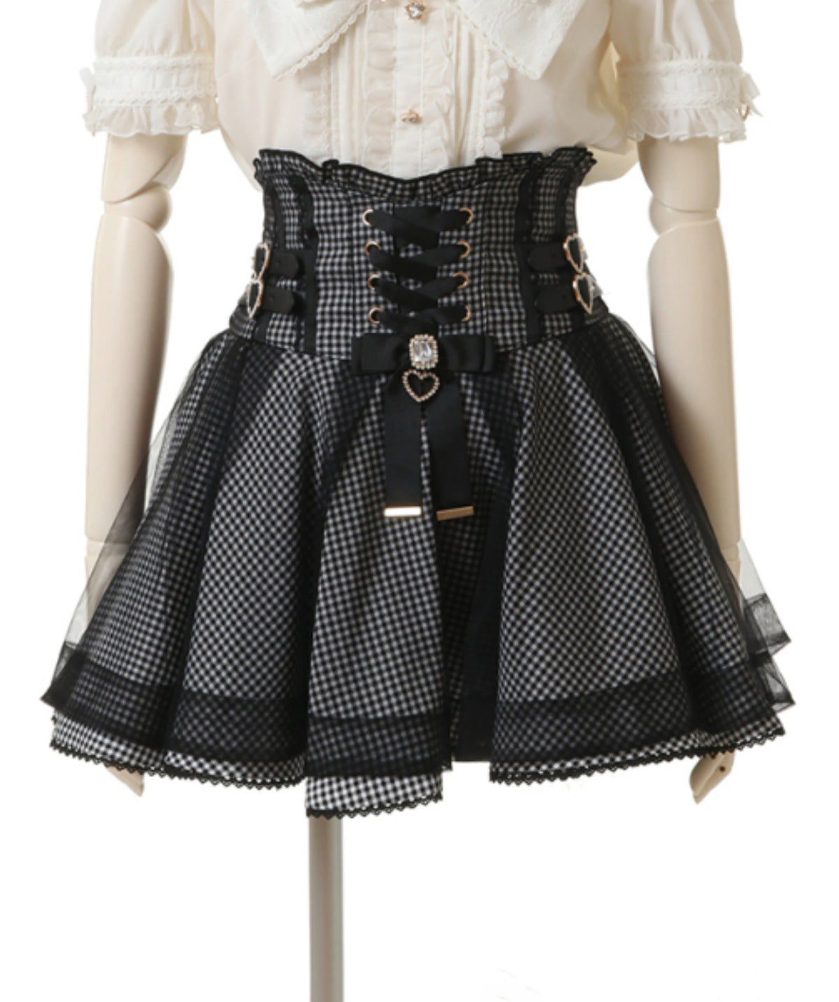 LizLisa Lace-Up Corset-Like Skirt-Pants