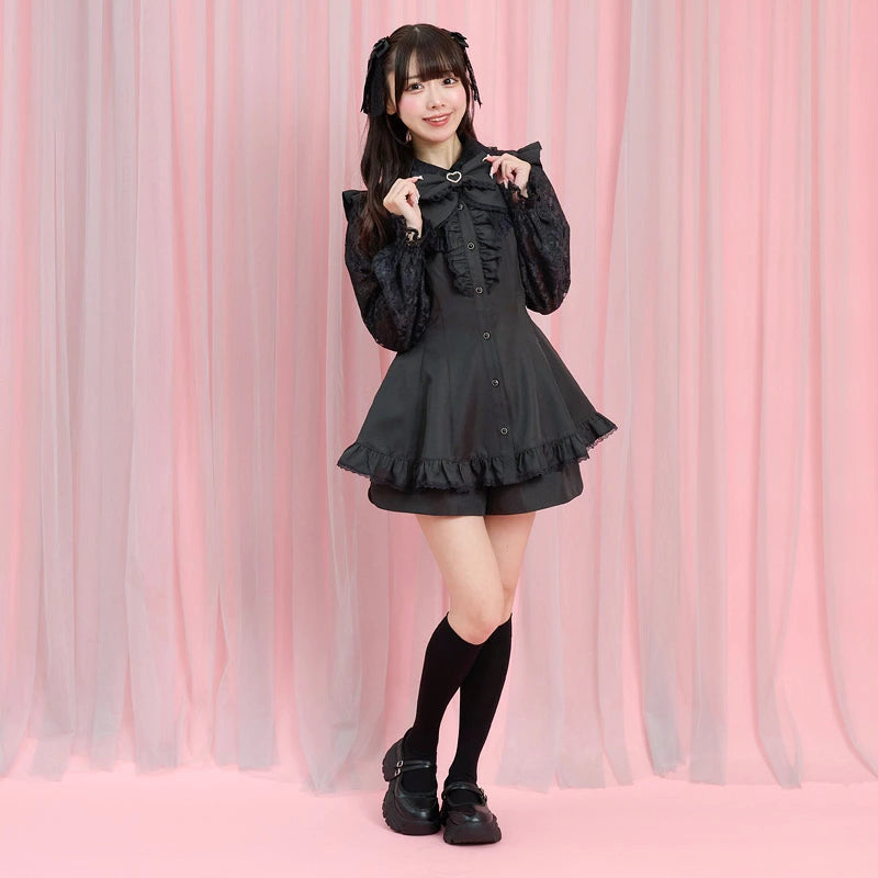 SecretHoney Hem frill lace yoke setup