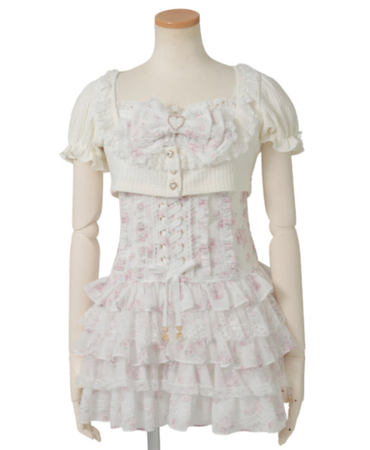 LizLisa Cardigan x Frill Camisole One-Piece