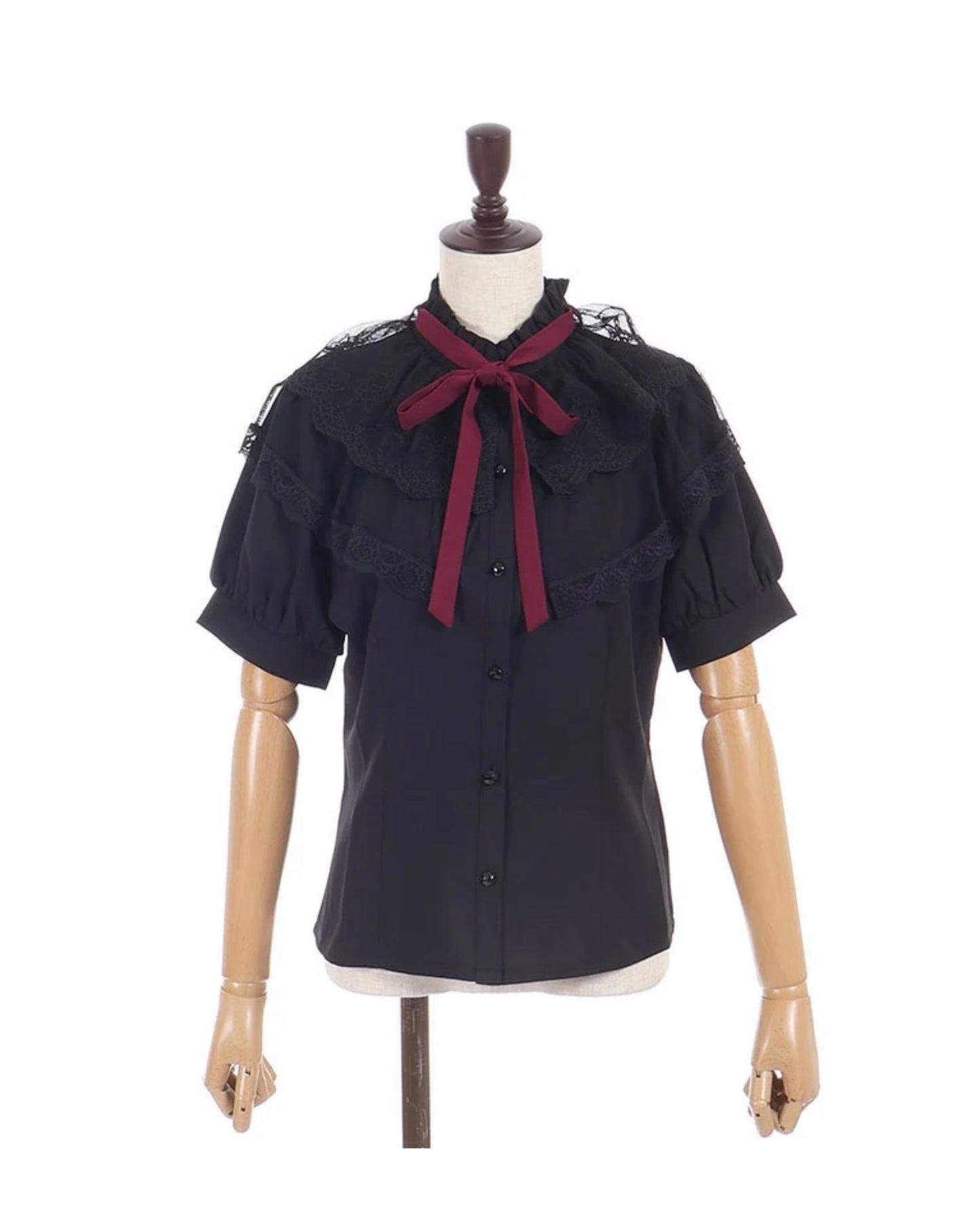 axesfemme BUTTERFLY LACE FRILL BLOUSE