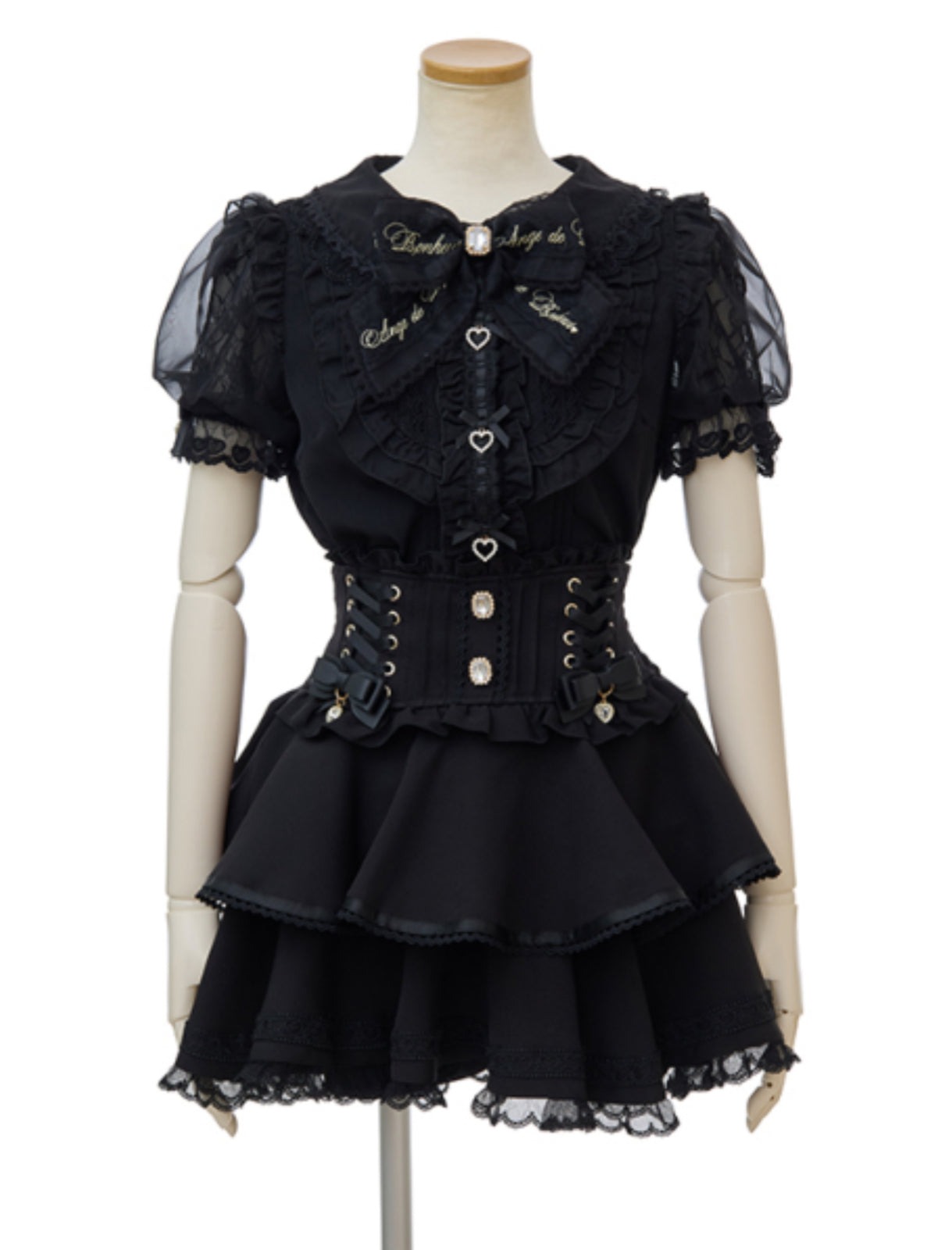LizLisa Ribbon Lace Collar Blouse