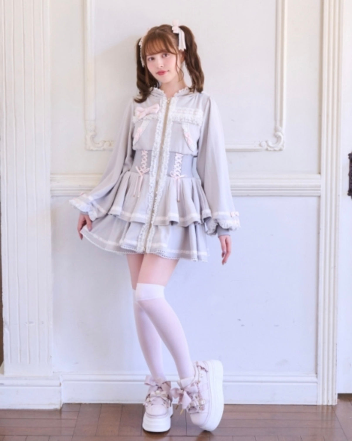 LizLisa Hooded Double-Tiered One-piece