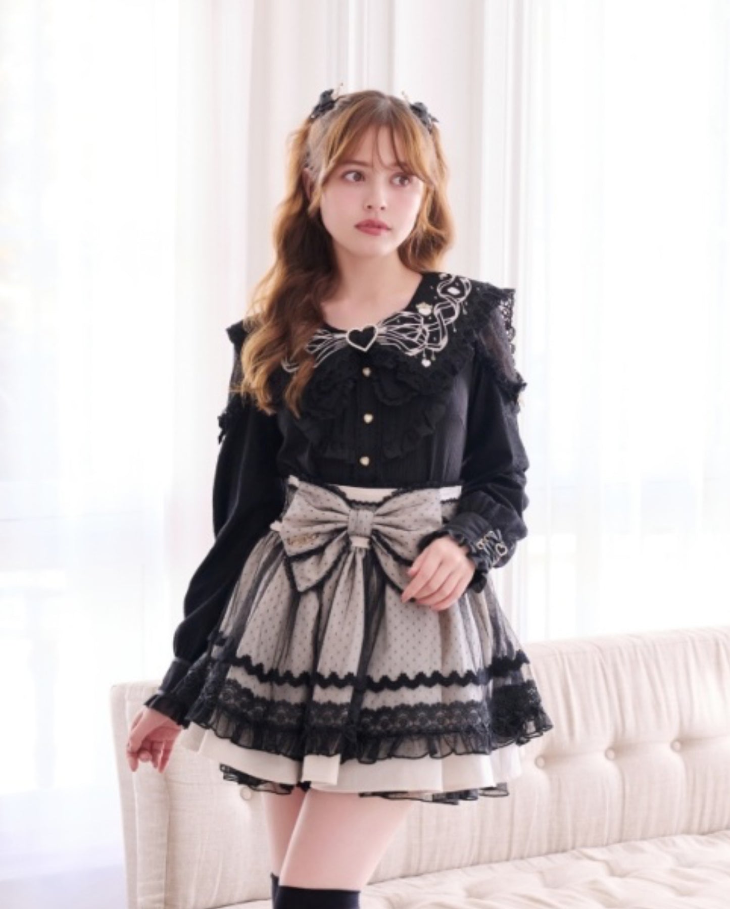 LizLisa Jewelry Ribbon embroidery Sailor Rib Top